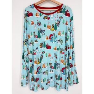 Little Sleepies Disney Pixar Christmas Village Men's Pajama Top XXL